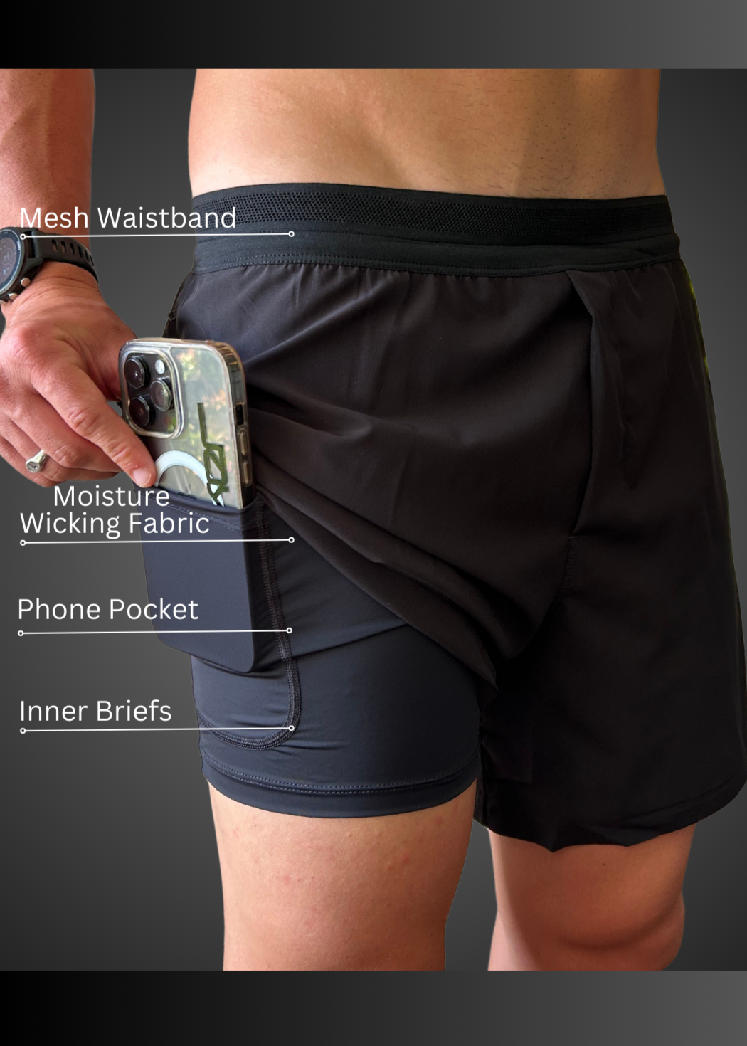 ELITE RUN SHORT - BLACK