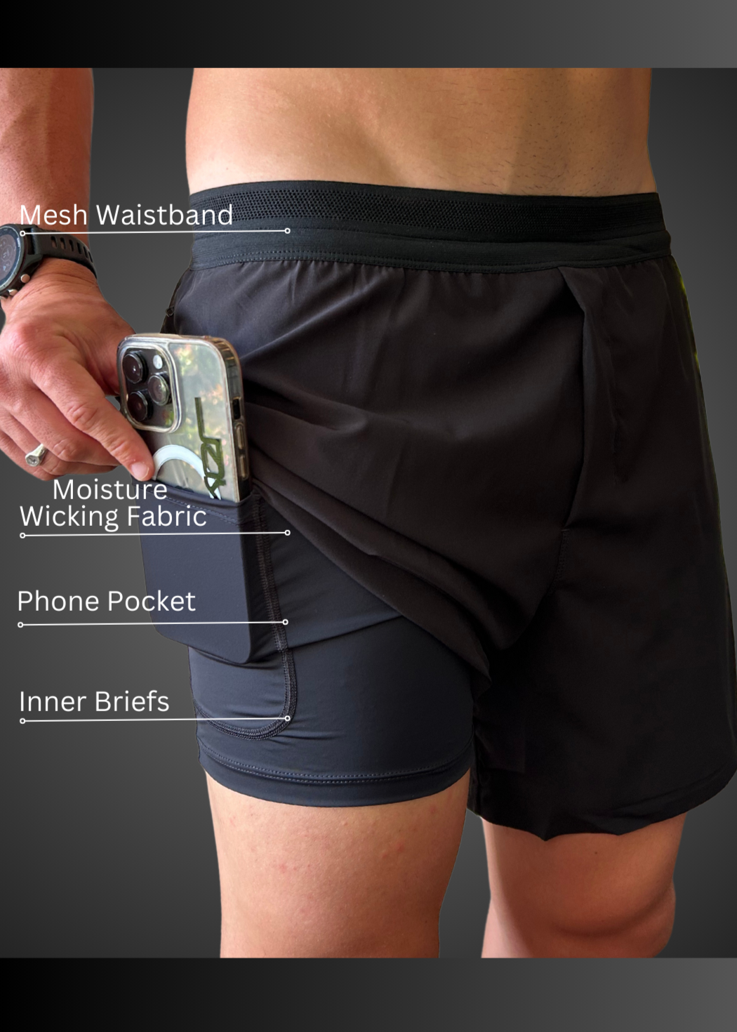 ELITE FLEX RUN SHORT - BLACK