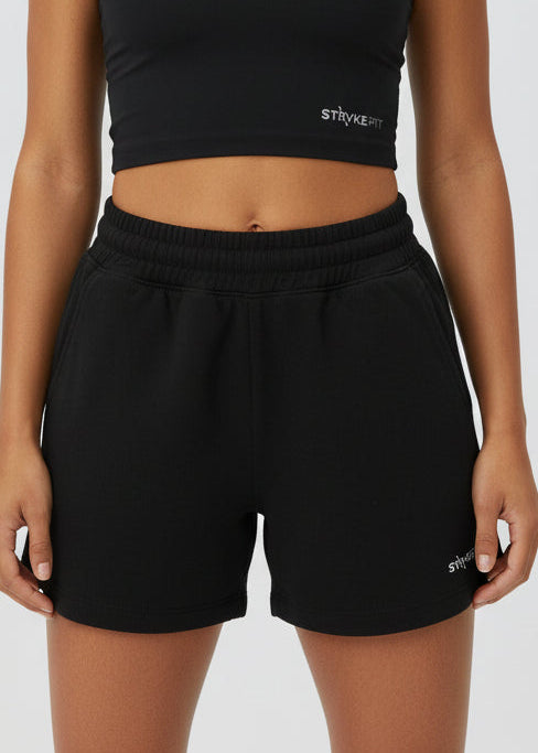 The BALANCE FLEECE SHORT is the perfect staple piece for your pre and post-training session.

These shorts are a relaxed high waist fit with a rib elasticated waistband, drawstring, side pockets, and beautiful soft brushed fleece fabric.