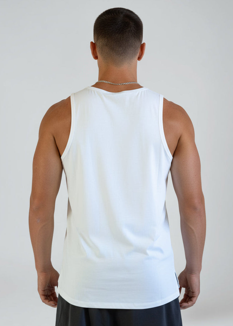 Man wearing a white sleeveless shirt and dark shorts on a plain background
Man wearing a white sleeveless shirt and black shorts on a gray background.

Extend your running potential in our STRIDE SINGLET.&nbsp;If you're striving to achieve your personal goals, this is the singlet for you. Designed with wider shoulders for maximum comfort, it's here to support you every step of the way on your running journey.