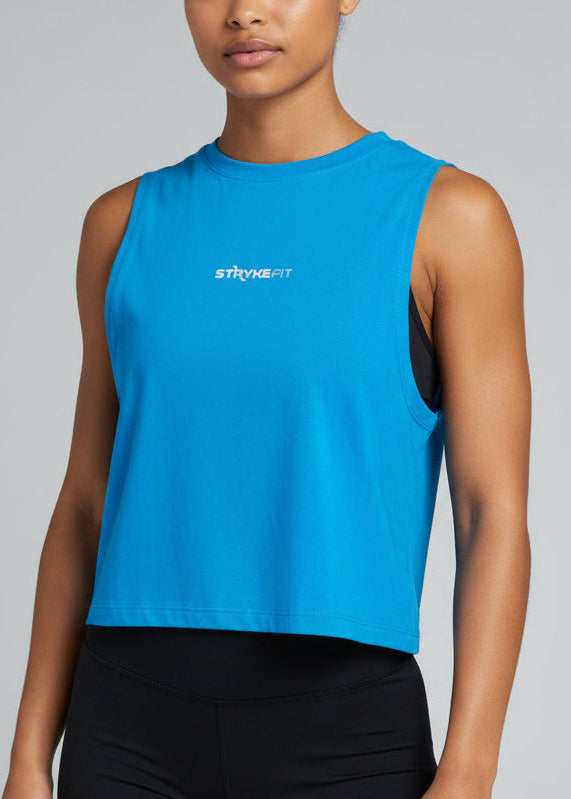 The Team Crop Tank is designed to pair effortlessly with all your Stryke activewear — perfect for gym sessions, or everyday wear.

Featuring a classic cropped silhouette and crafted from soft, breathable cotton, it delivers all-day comfort without feeling restrictive. Easy to style and even easier to wear, this is the piece you’ll reach for everytime.