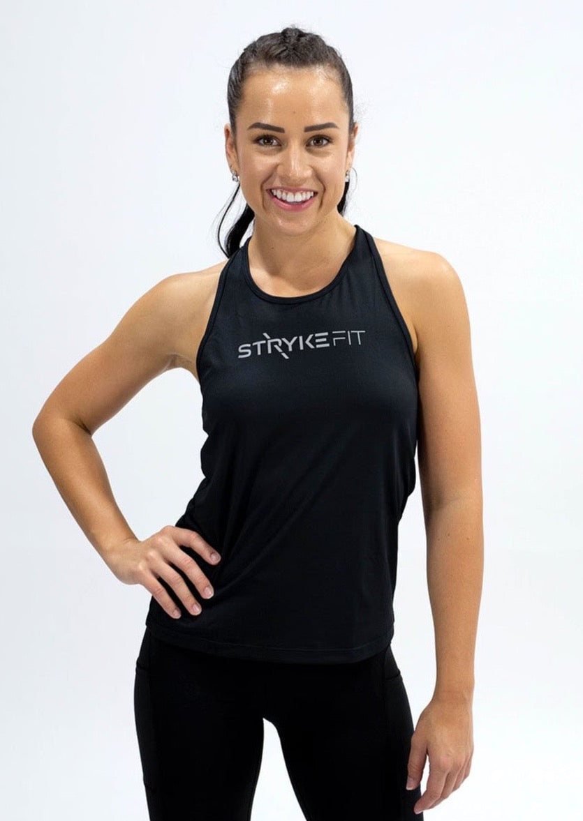 Rockwear Activewear Women's Sprint Front Print Tank Black 8 from Size 4-18  for Singlets Tops : : Clothing, Shoes & Accessories