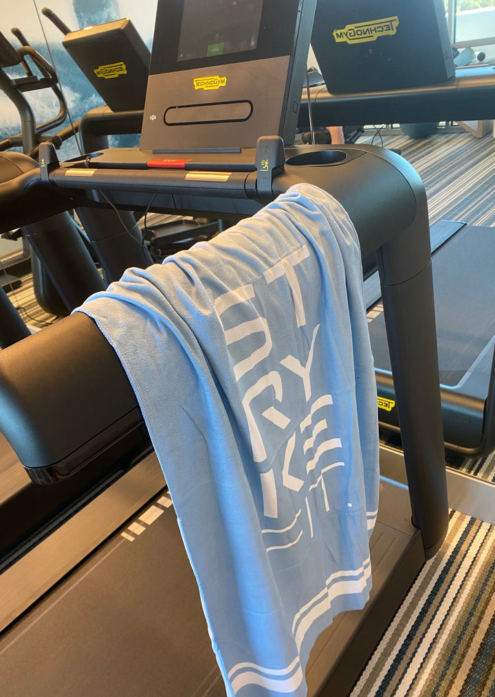 TRAINING TOWEL  -The perfect training towel is an important part of any training session. Our towel is designed to ensure you stay dry through any workout, whether your go-to is running, yoga, pilates   gym, or any other sport. Lightweight and compact, the perfect size to throw in your training bag, this towel will be a staple.